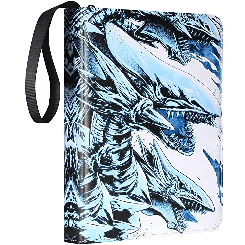 DRZERUI Card Binder for YuGiOh Cards - 9 Pocket Card Holder Book with Sleeves Compatible with Yugioh Cards, Holds 720 Cards