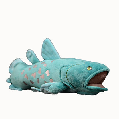 BABY FRANKIEZHOU Simulation Coelacanth Fish Stuffed Animal 15" Long, Cute Soft Coelacanth Plush Toy for Kids Boys and Girls, Stuffed Toy