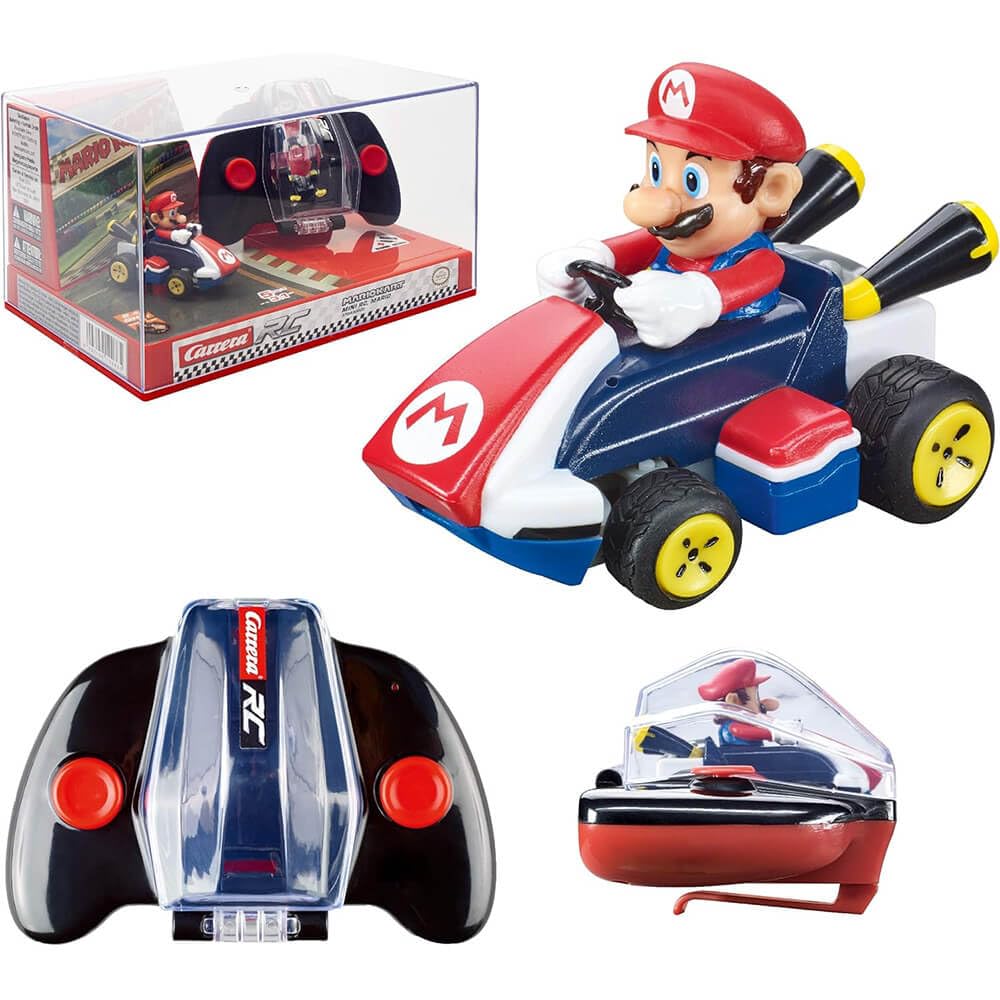 Carrera RC Nintendo Mario Kart 2.4 GHz Mini Collectible Radio Remote Control Toy Car Vehicle - Mario