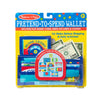 Melissa & Doug Pretend-to-Spend Toy Wallet With Play Money and Cards (45 pcs), Blue - FSC Certified