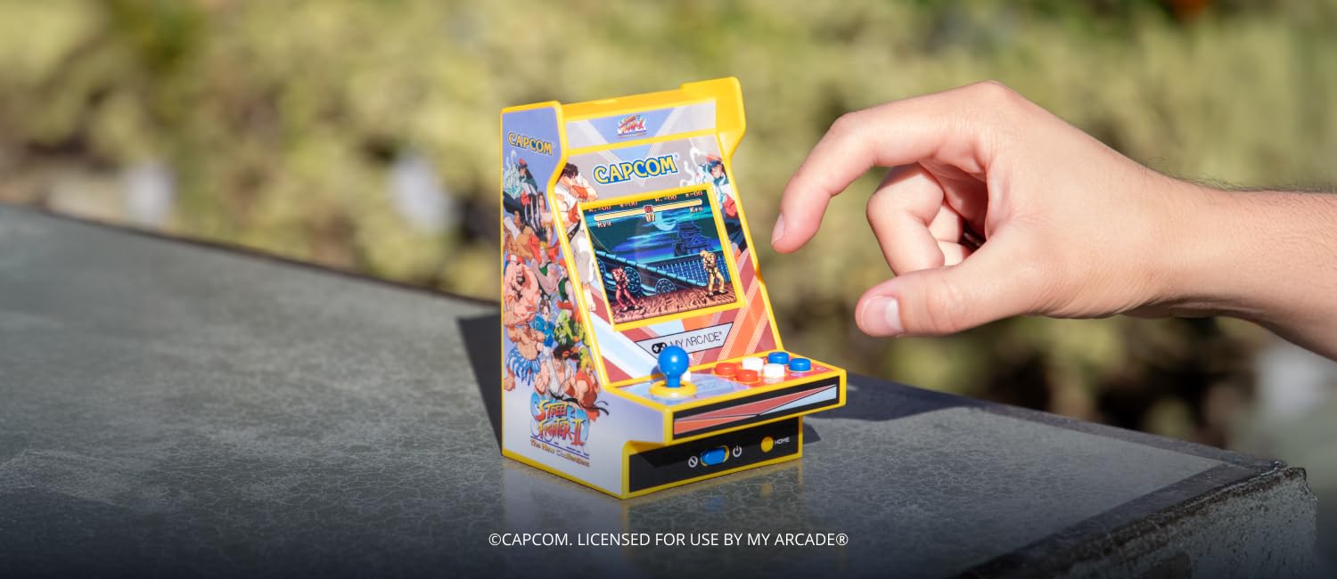 My Arcade Super Street Fighter II Nano Player Pro: Retro Gaming, 2 Games in 1, 4.8" Video Game Collectible