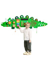 VEVOR Dinosaur Activity Busy Board Wall, 11 Activities Board, Montessori Sensory Wall Panel for Kids 3-12 Years, Sensory Activity Panel, Ideal