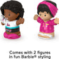 Fisher-Price Little People Toddler Toys Barbie Sleepover Figure Set with 2 Characters for Preschool Pretend Play Kids Ages 18+ Months