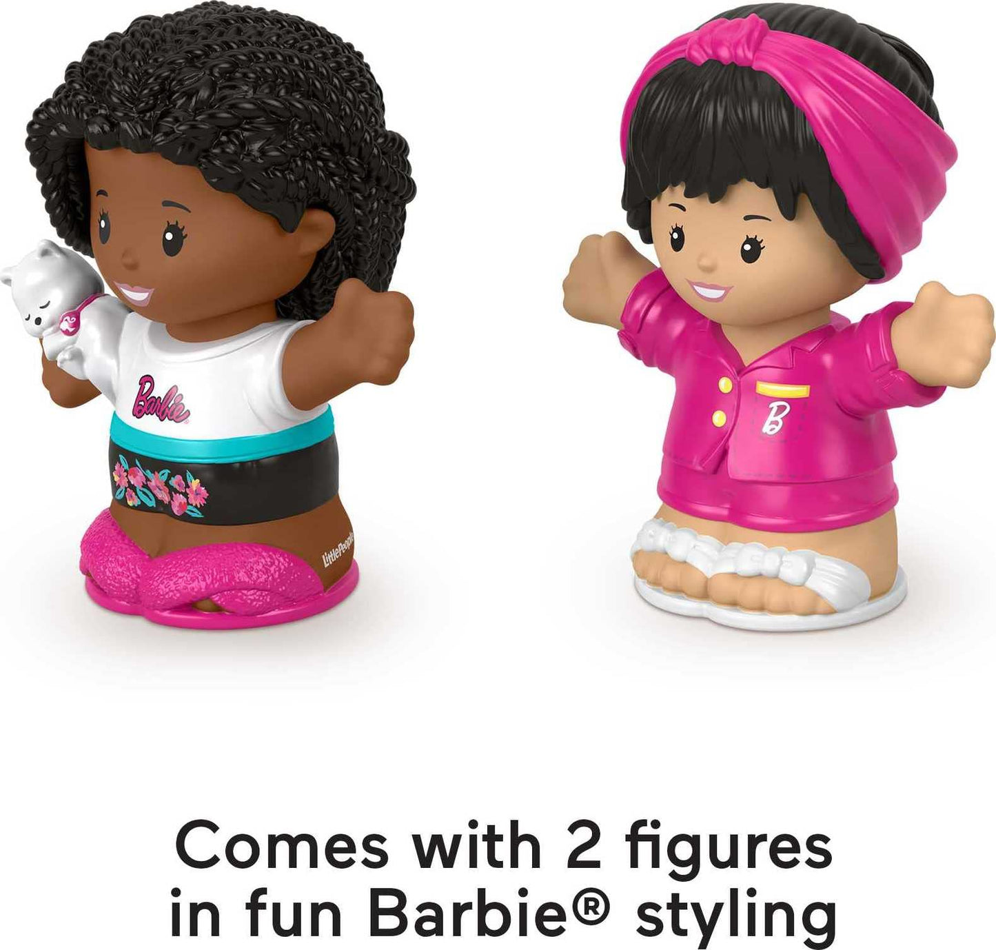Fisher-Price Little People Toddler Toys Barbie Sleepover Figure Set with 2 Characters for Preschool Pretend Play Kids Ages 18+ Months