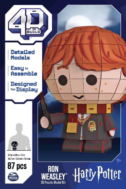 4D Build - Ron Weasley 3D Jigsaw Puzzle, 87 Pieces, Cardboard, Assembly & Disassembly, Realistic Style, Harry Potter, 12+