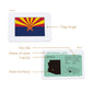 CARDDIA | U.S. State Flags Flashcards | 50 States with Names, Abbreviations, Capitals & Facts | Educational & Durable | Geography Learning Tools