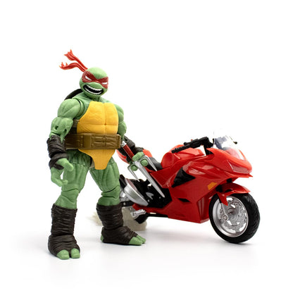 Teengae Mutant Ninja Turtles BST AXN Raphael with Motorcycle (IDW Comics)