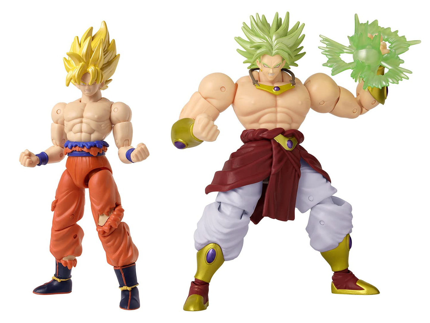 Dragon Stars Series - Dragon Ball Super - Super Saiyan Goku (Battle Damage Ver.) vs Super Saiyan Broly Battle Pack Action Figure Set