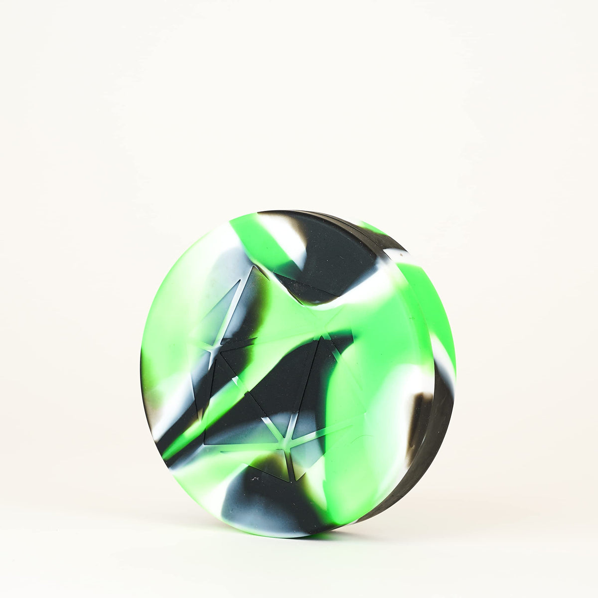 FanRoll Silicone Round Dice Case: Green/Black/White, Role Playing Game Dice Accessories for Dungeons and Dragons