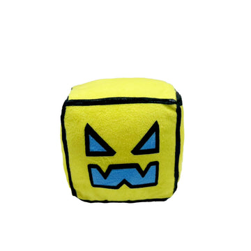 WEKVMDT Geometry Plush Toys,4.7Inch Cube Volume Wood Stuffed Animal Plushie Doll Toys Kids Gift and Festival Decoration (AngerYellow)