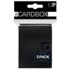 Ultra PRO - Card Protector PRO 15+ Card Box 3ct (Black) - Protect Your Valuable Sports Cards, Gaming Cards, and Collectible Trading Cards, Fits Inside