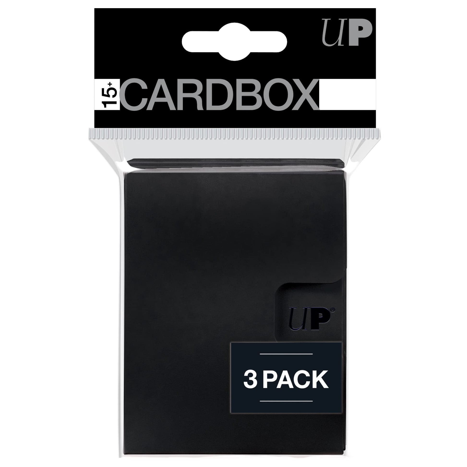 Ultra PRO - Card Protector PRO 15+ Card Box 3ct (Black) - Protect Your Valuable Sports Cards, Gaming Cards, and Collectible Trading Cards, Fits Inside