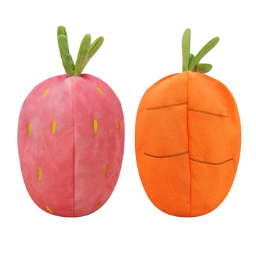 YUMEYA Bunny Stuffed Animal Reversible Cuddle Stuffed Pillow,Strawberry Transformed Rabbit Plush Zipper,Cute Kawaii Rabbit Toys Pillow Decoration