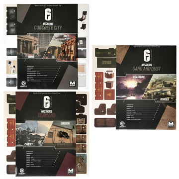 Mythic Games, 6: Siege The Board Game Bundle: Concrete City - Map Pack 1, Dead End - Map Pack 2, Sand and Dust - Map Pack 3 (3 Items)
