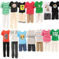 BARWA Lot 3 Sets Fashion Outfit Clothes 3 Tops with 3 Trousers for 12 inch Boy Friend Doll