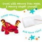 MEMORY MATES Jax the Red Dragon Memory Foam Pillow Plush with Kid's Diary that Stores in Belly Pocket, 15” Stuffed Animal, 6" Journal