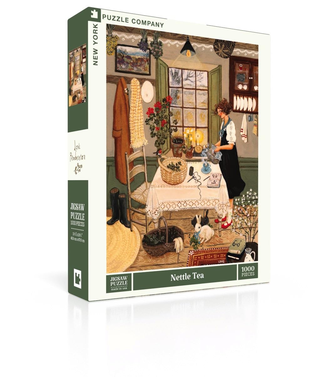 New York Puzzle Company - Loré Pemberton Nettle Tea - 1000 Piece Jigsaw Puzzle for Family Game Nights by Loré Pemberton