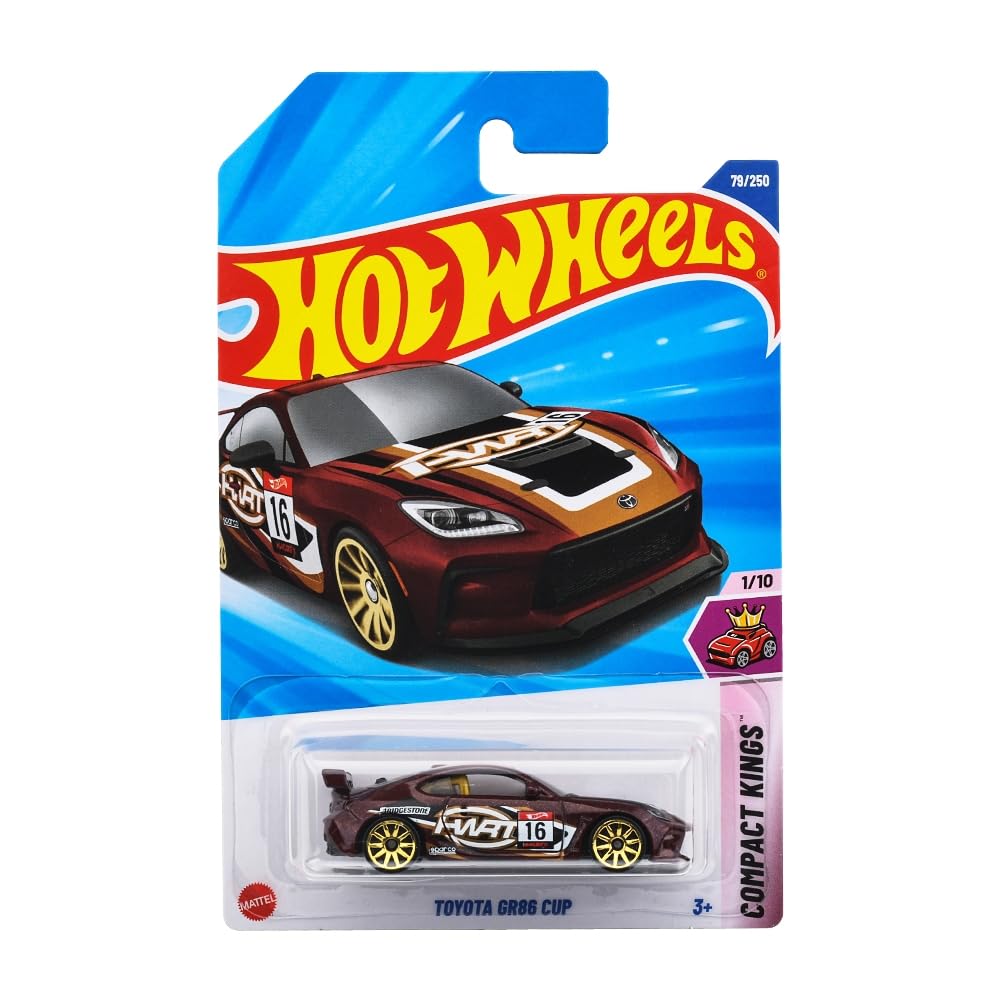 Hot Wheels Basic Car Toyota GR86 Cup Ride On Toy Mini Car Ages 3+ Brown JFN37