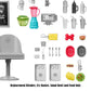 Replacement Parts for Fresh 'n Fun Food Truck Barbie Doll Playset - GMW07 ~ Replacement Blender, Fry Basket, Salad Bowl and Food