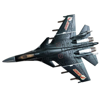 HSOMiD Army Air Force Fighter Jet Toy Military Airplane - Fun Lights and Sounds, Bump and Go Action Pretend Play Kids Aircraft Bomber Plane -Great