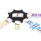 Mexican Train Dominoes - Beautiful Color Dot Double 12 Dominoes Set - Includes Train Markers and Hub by Pressman Multi Color, 5"