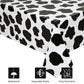 Lecferrarc 2 Pcs Cow Print Tablecloth Cow Plastic Table Cover 87 x 51 Inches Farm Animal Party Tablecovers for Birthday Party Supplies