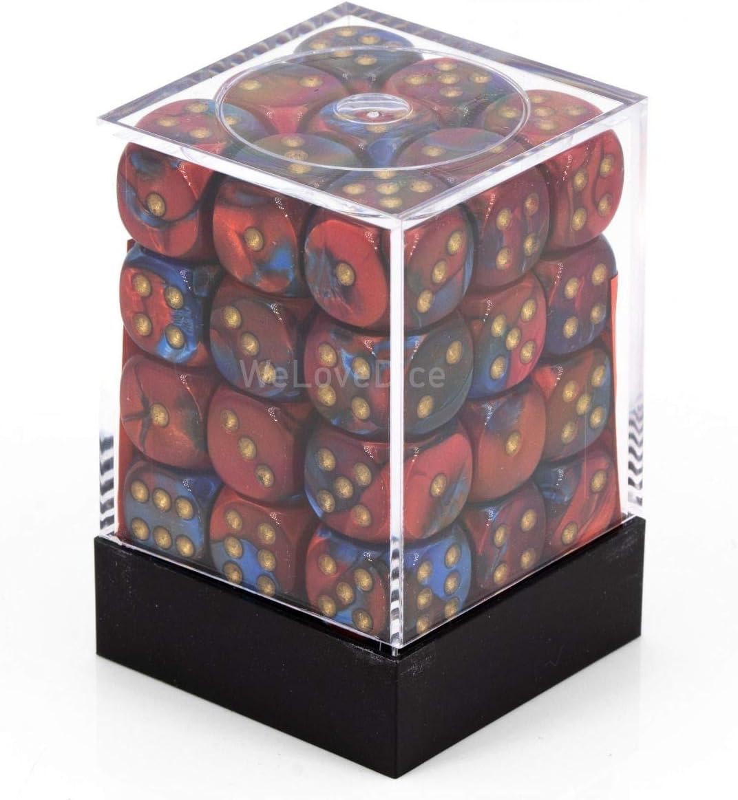 Chessex DND Dice Set D&D Dice-12mm Gemini Blue, Red, and Gold Plastic Polyhedral Dice Set- for Dungeons and Dragons Dice Includes 36 Dice - D6