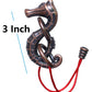 Cast Metal Brain Teaser Puzzle Metal Puzzle Brainteaser Exploration and Thinking Toy Intellectual Teaching (Seahorse & Rope)