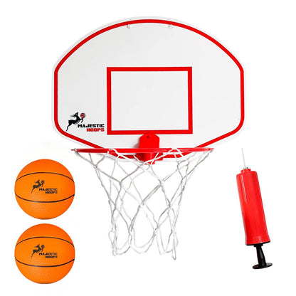 Majestic Hoops Mini Basketball Hoop - Indoor Basketball Hoop - Durable Plastic Basketball Hoop for Kids and Adults - No Assembling - Premium