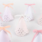 Meri Meri Broderie Anglaise Lace Party Hats (Pack of 8), Pastel Colors with Lace Design and Velvet Bows, Great for Princess Party Hats, Bridal