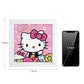 Hupalun Diamond Art Painting Kits for Kids, Kitty Diamond Art for Kids Ages 4-8-12, Hello Kitty Gem Kit Crafts Beginners with Frame for Gift Home Wall