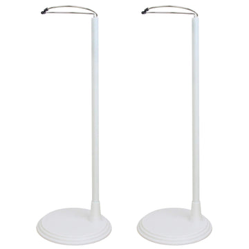 ZITA ELEMENT 2 Pcs Adjustable Doll Stand Support Base for 14-18 Inch Dolls - White