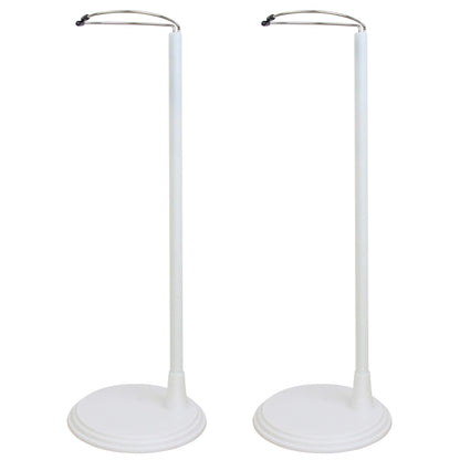 ZITA ELEMENT 2 Pcs Adjustable Doll Stand Support Base for 14-18 Inch Dolls - White