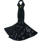 Gorgeous Handmade Doll Dress, Doll Clothes Evening Gown with Sequin Fashion Show, Wedding Party Outfits for 11.5 inch Dolls Accessories (Black)
