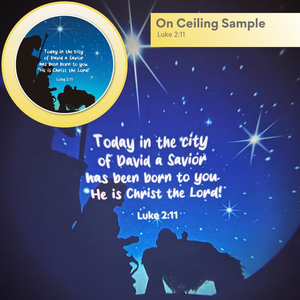 GLORILIGHT Meaning of Christmas HD Disc Set, Project Bible Verses on Walls or Ceilings, Includes 6 Interchangeable Discs, Help Children Live by The