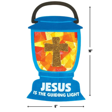 Fun Express 10" Jesus Lights the Way Tissue Paper Sign Craft Kit VBS 2026 - Makes 12