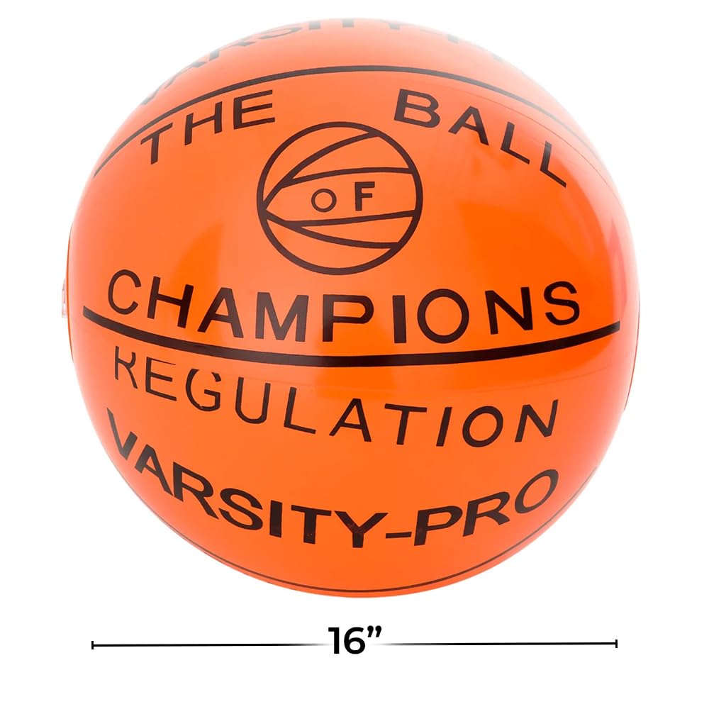 Rhode Island Novelty 16 Inch Sports Ball Inflates, One Dozen Assorted