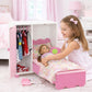 Emily Rose 18" Doll Furniture Murphy Bed & Closet Set w/Hangers & Storage