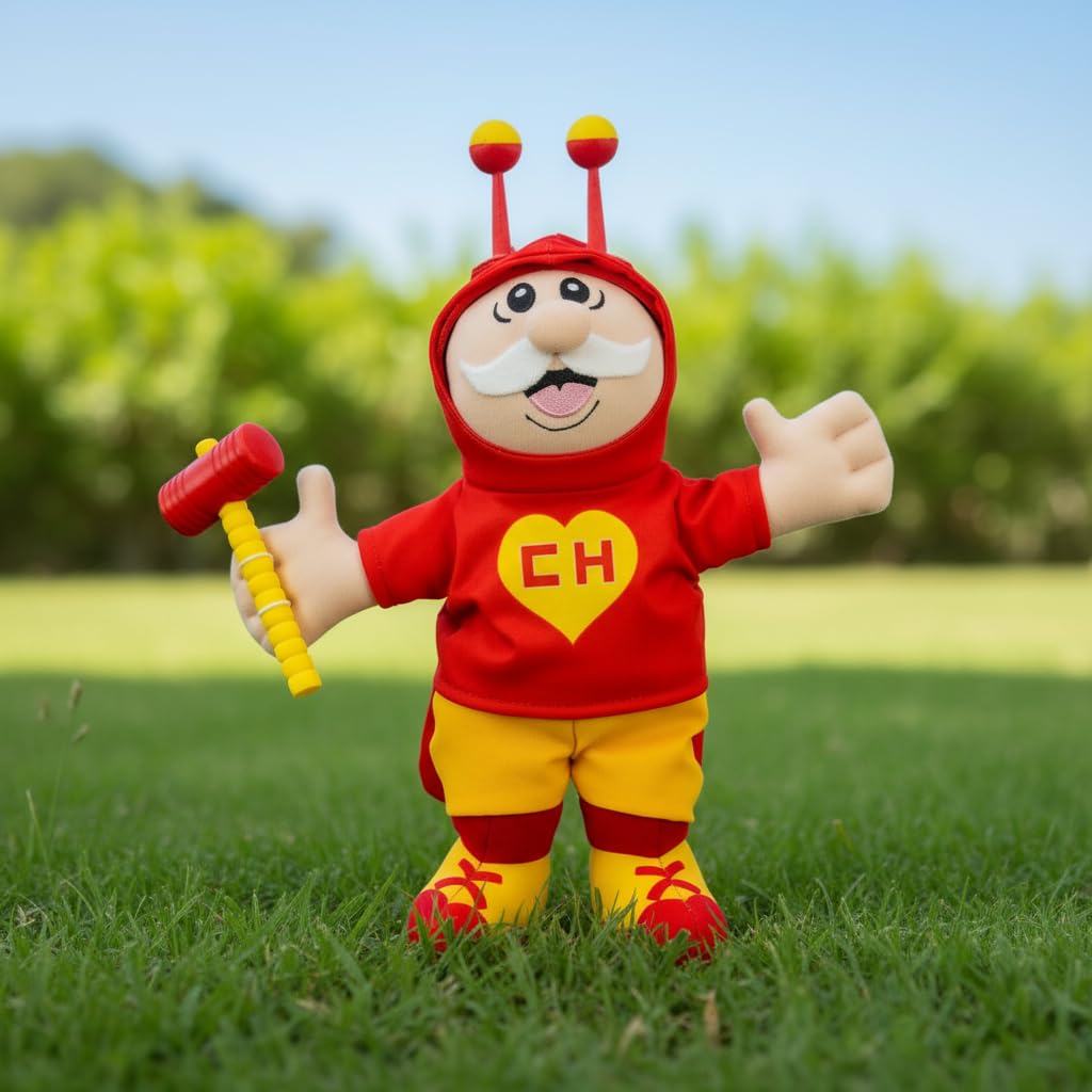 Official Dr. Simi × El Chapulín Colorado Plush Toy - Handmade in Mexico by Artisans with Disabilities | Ultra-Soft Hypoallergenic Collectible |
