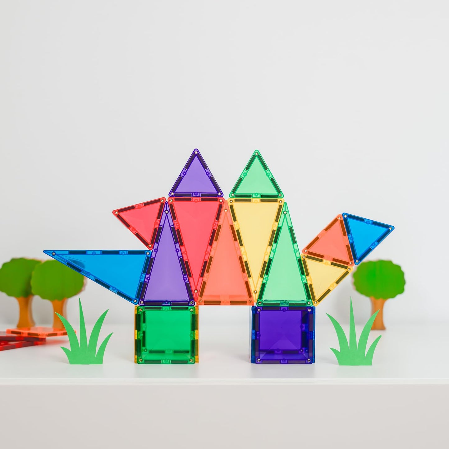 CONNETIX Magnetic Tiles Rainbow Mini Pack, 24 Pieces
