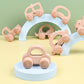 INTEGOO Wooden Toys Cars (2 Pack) for Toddler Montessori Inspired Teething Push Toys Exercise Baby's Grip Ability