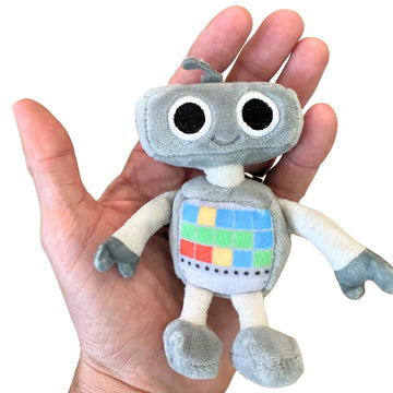 Listener Kids Jett the Robot Mini Plush Soft Baby Robot Backpack Clip & Bag Charm Gift for Toddlers & Kids Ages 3+