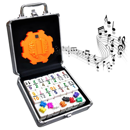Yinlo Mexican Train Dominoes Set, Hub with Real Train Sound, Double 12 Colored Number