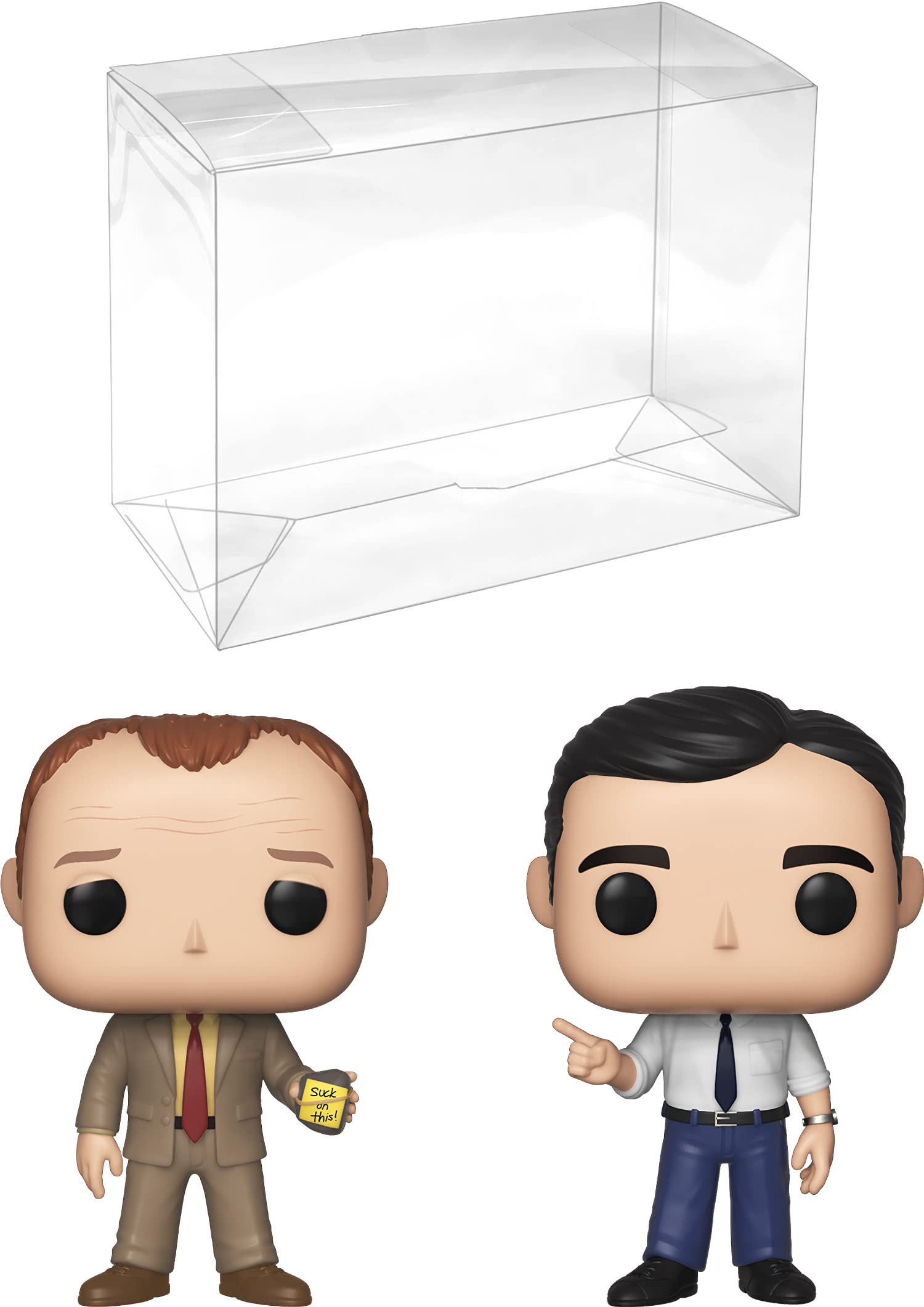 Funko Toby vs Michael: P o p ! TV Vinyl Figurine Bundle with 1 Compatible Protector (41917 - B)