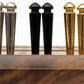 WE Games Premium Easy Grip Metal Cribbage Pegs with Tapered Design - Set of 9, Sleek and Stylish for Cribbage Boards, (3 Gold, 3 Silver, 3 Black) Fits