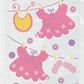 Pink Clothesline Girl Baby Shower Cellophane Bags, 20ct