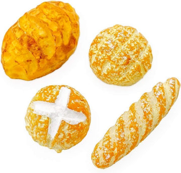 4Pcs/Set 1/12 Miniature Bread Resin Dollhouse Decoration Accessories Mix Bakery Bread Mini House Food Decoration Accessories
