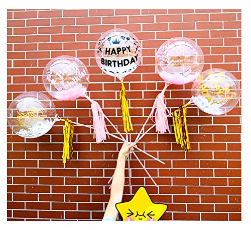 20 Packs Balloon Sticks, 27" Long Large Balloon Stands Holders with Base for Table Desktop Centerpieces