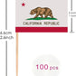 100 Pcs California Flag California Toothpick Flags, Cocktail Picks Mini Stick Cupcake Toppers Country Picks Party Decoration Celebration Cocktail Food
