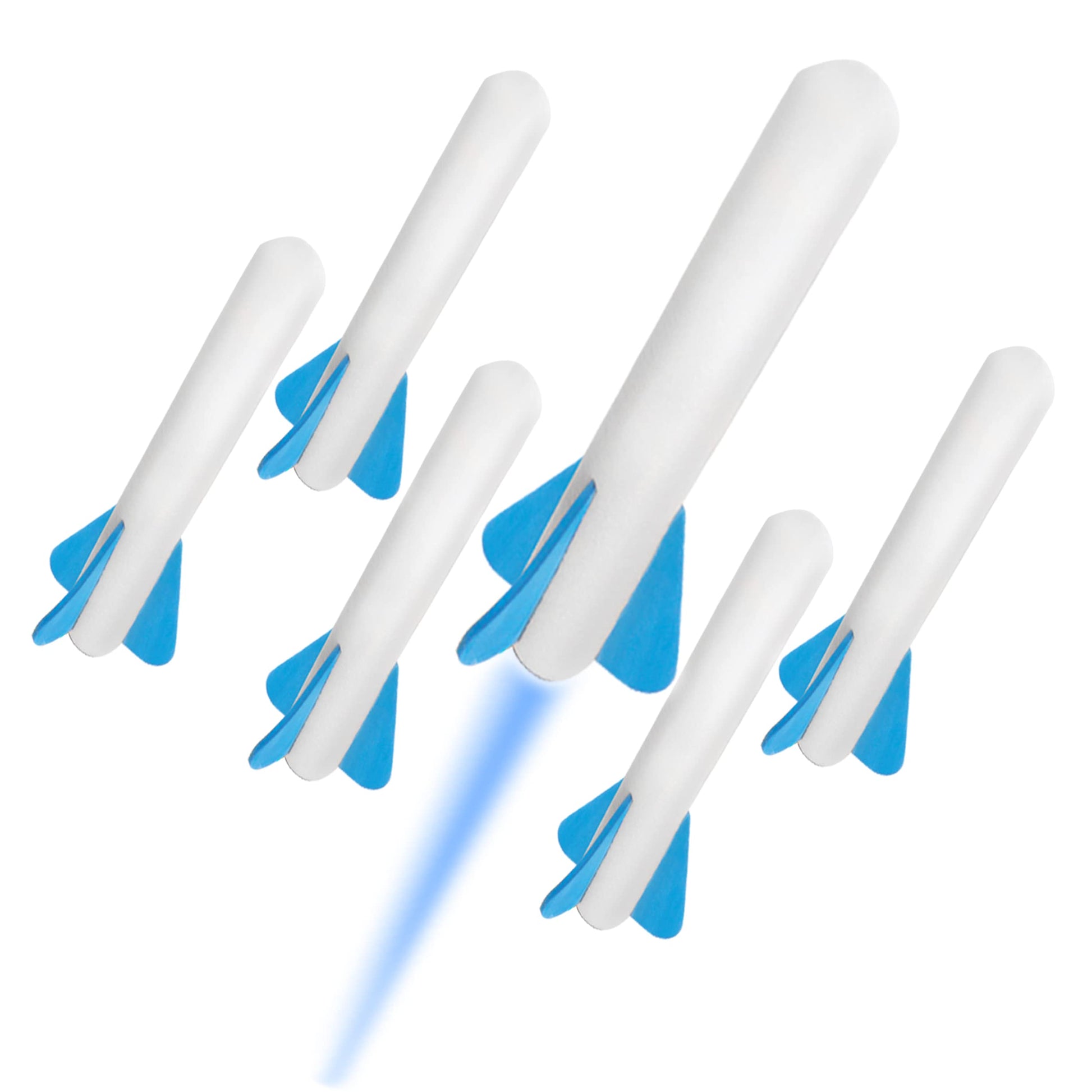 Stomp Rocket Jr Glow Rocket Refills, 6 Rockets - Replacement Glow in The Dark Rockets for Soft Foam Rocket Launcher for Kids - Fun Backyard & Outdoor